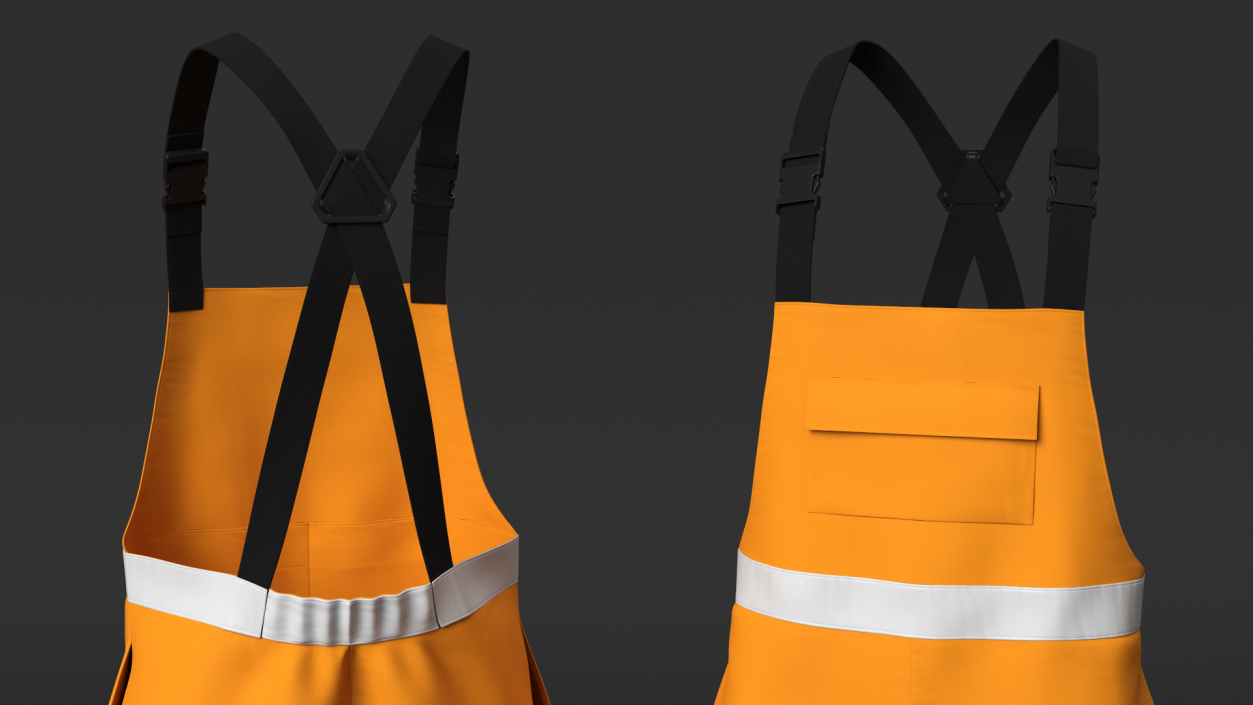 High Visibility Rain Overalls 3D model