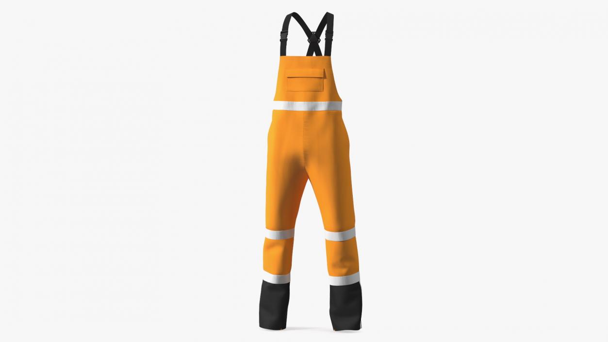 High Visibility Rain Overalls 3D model