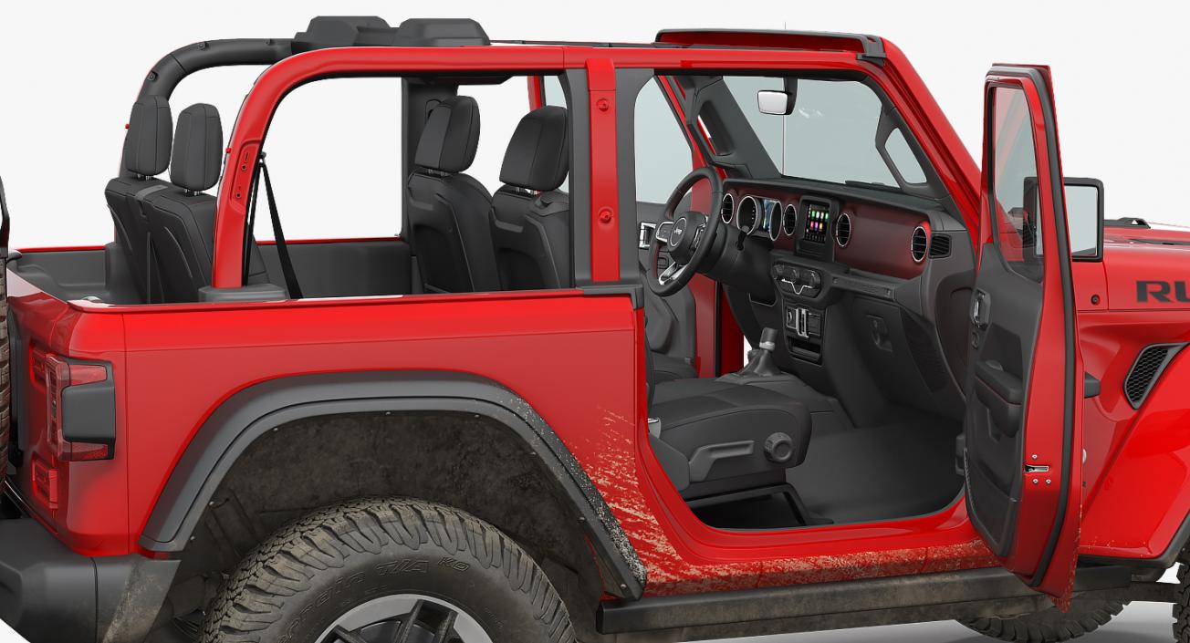 3D JEEP Wrangler JK Rubicon Sport Dirty Rigged model