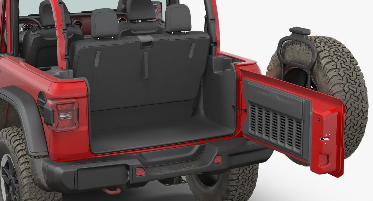 3D JEEP Wrangler JK Rubicon Sport Dirty Rigged model