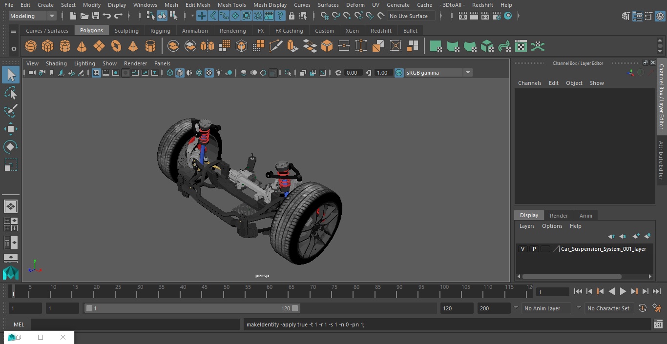 3D Car Suspension System 2 model