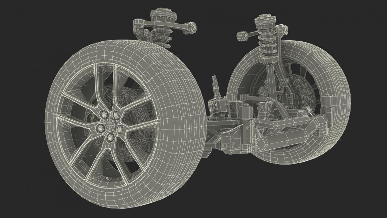 3D Car Suspension System 2 model