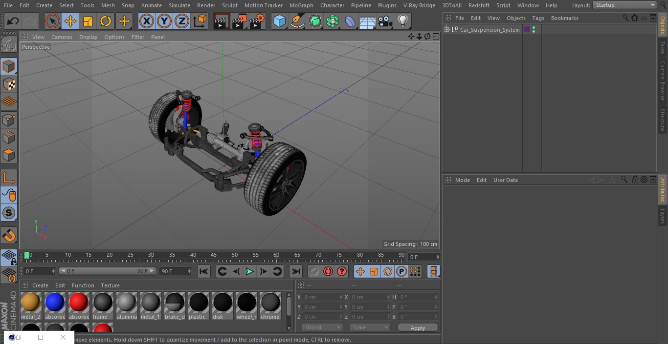 3D Car Suspension System 2 model