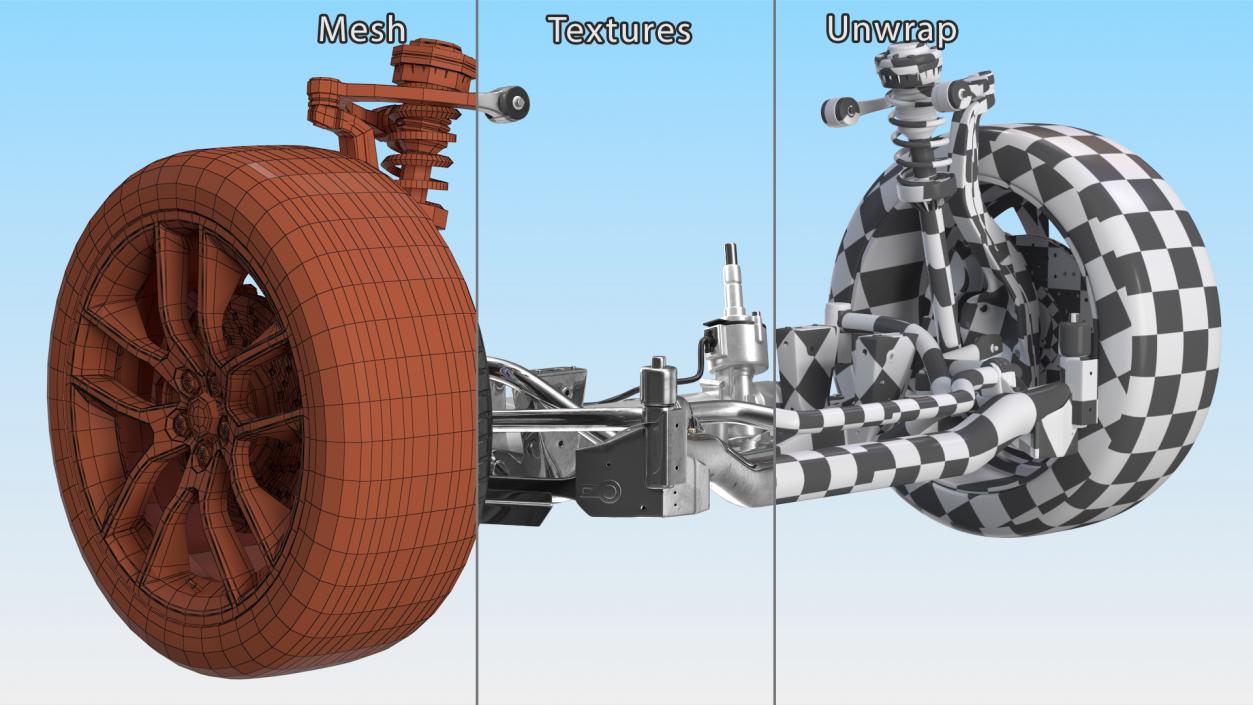 3D Car Suspension System 2 model