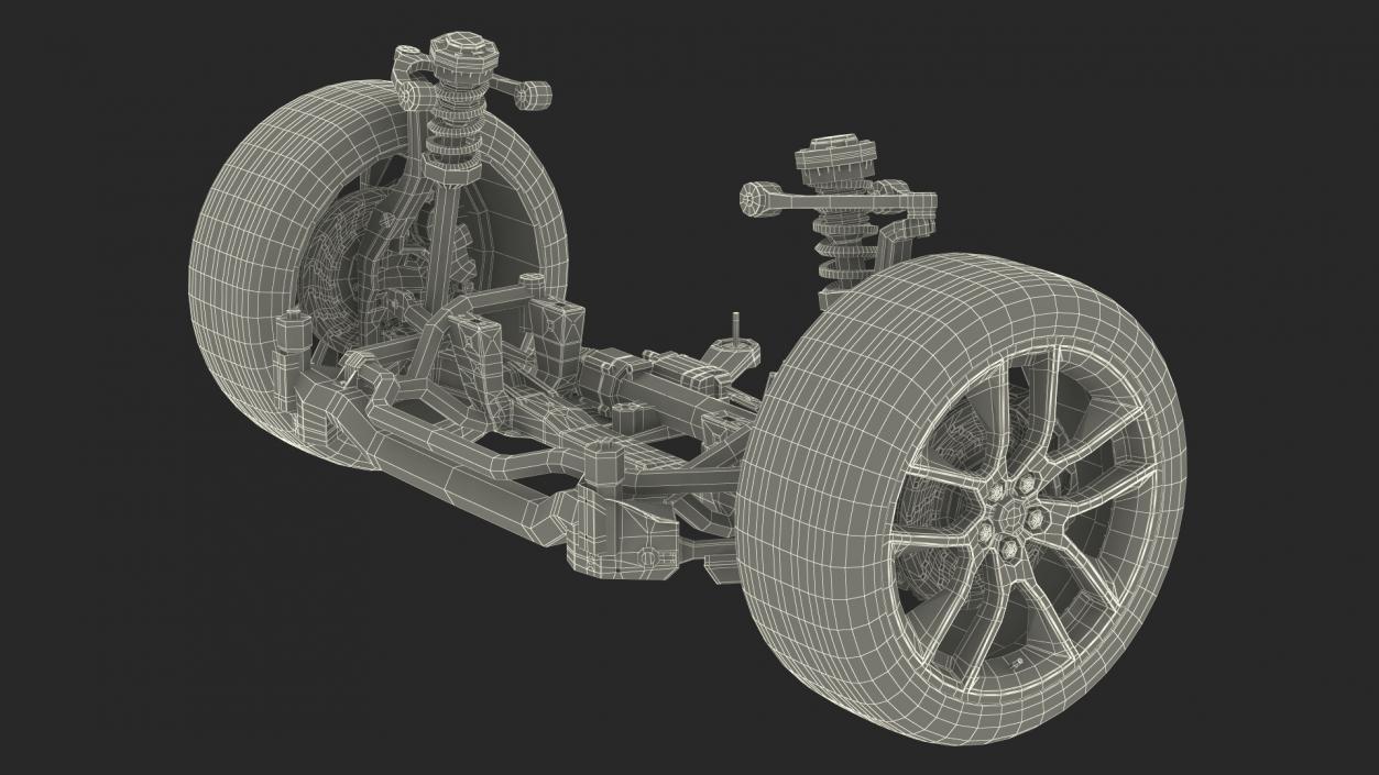 3D Car Suspension System 2 model