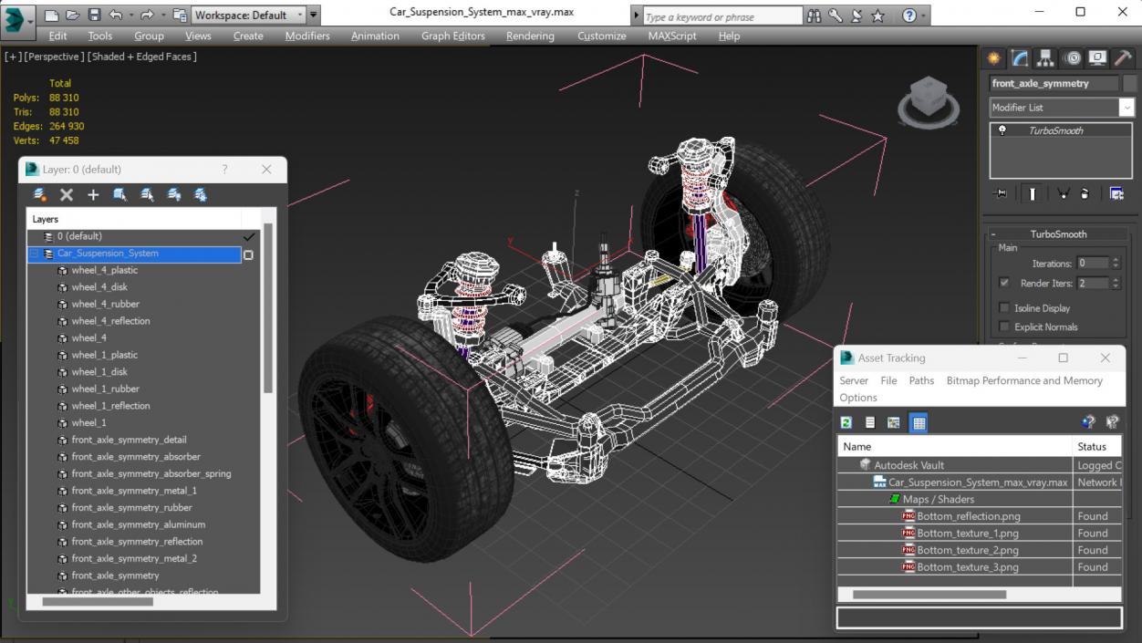 3D Car Suspension System 2 model