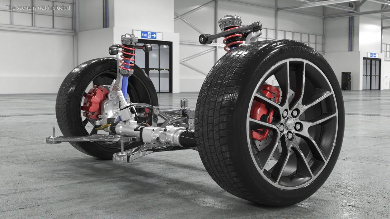 3D Car Suspension System 2 model