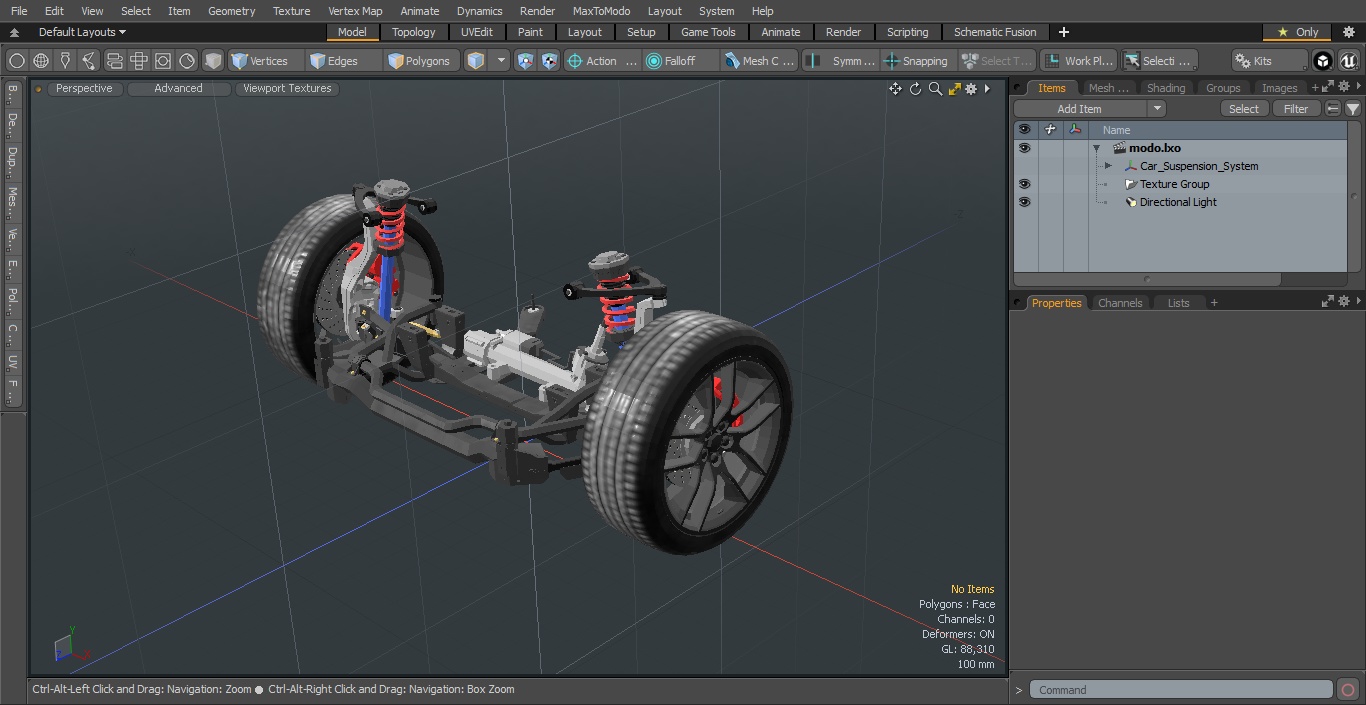 3D Car Suspension System 2 model