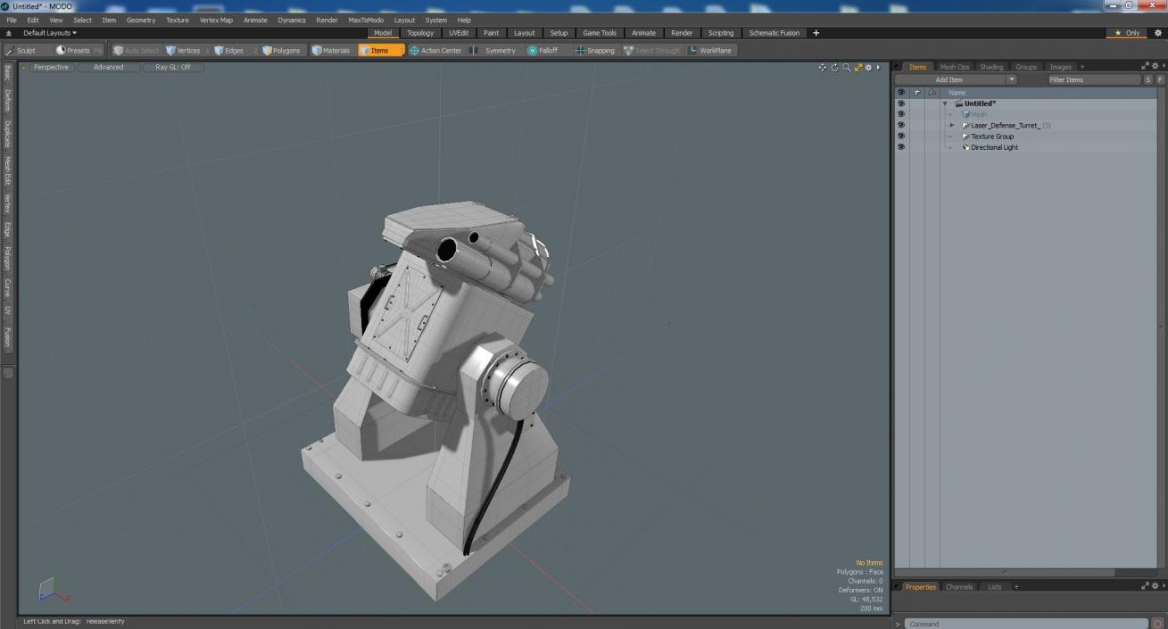 3D model Laser Defense Turret