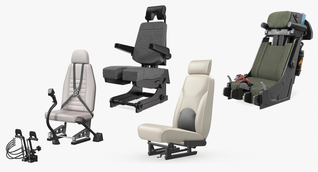 Pilot Seats Collection 2 3D model