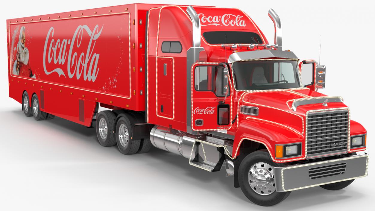 Coca Cola Christmas Truck Rigged 3D