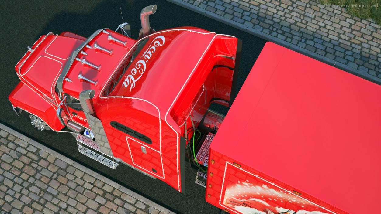 Coca Cola Christmas Truck Rigged 3D