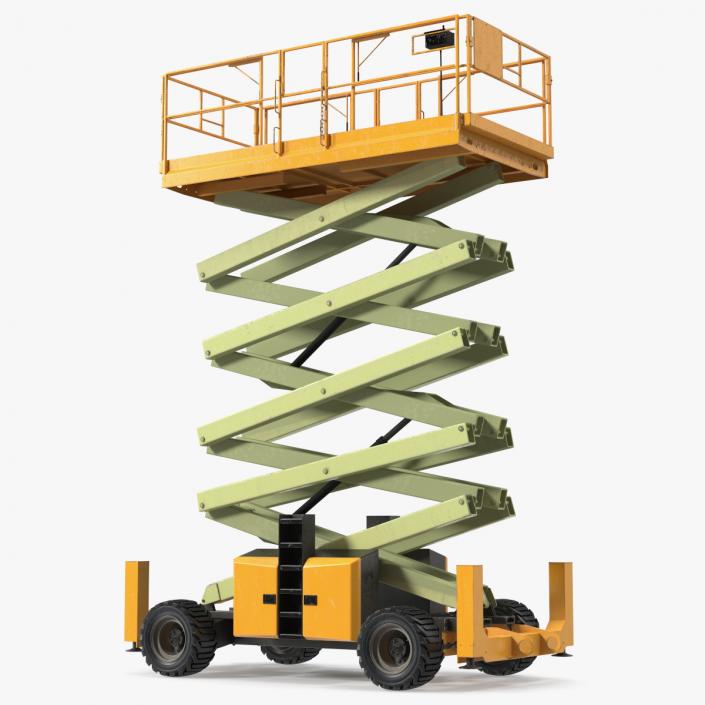 Industrial Scissor Lift Platform 3D