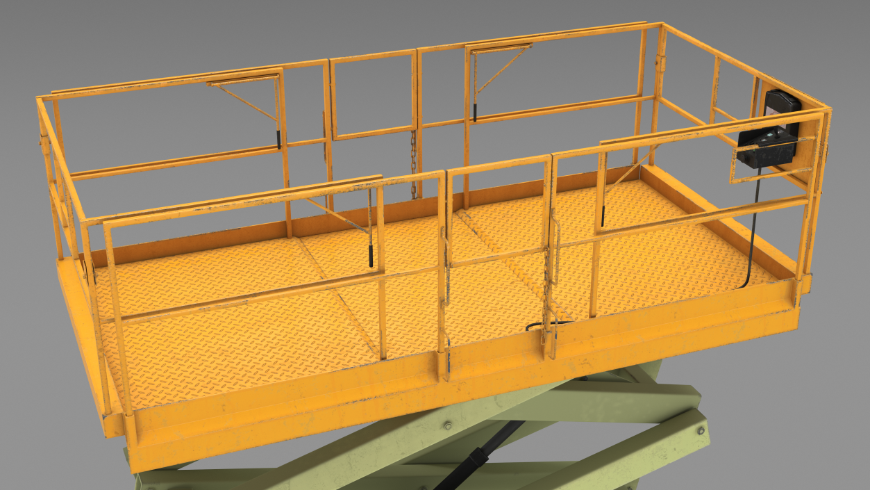 Industrial Scissor Lift Platform 3D