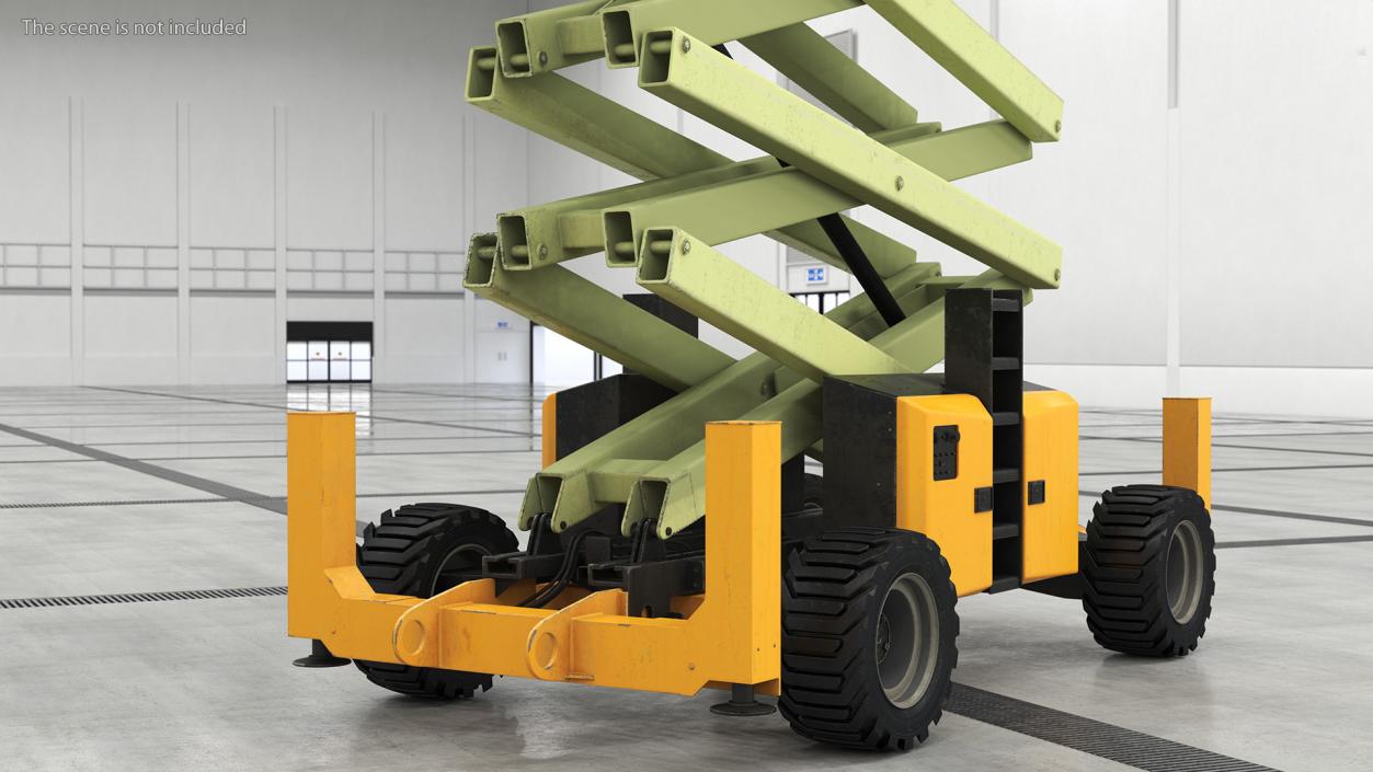 Industrial Scissor Lift Platform 3D