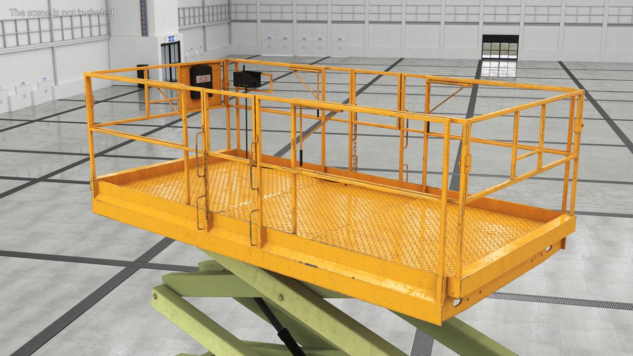 Industrial Scissor Lift Platform 3D