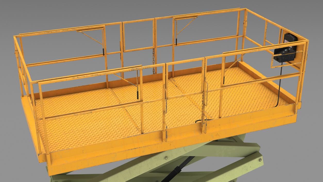 Industrial Scissor Lift Platform 3D