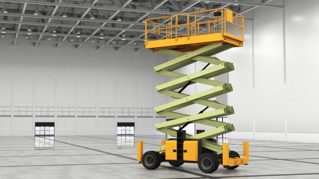 Industrial Scissor Lift Platform 3D