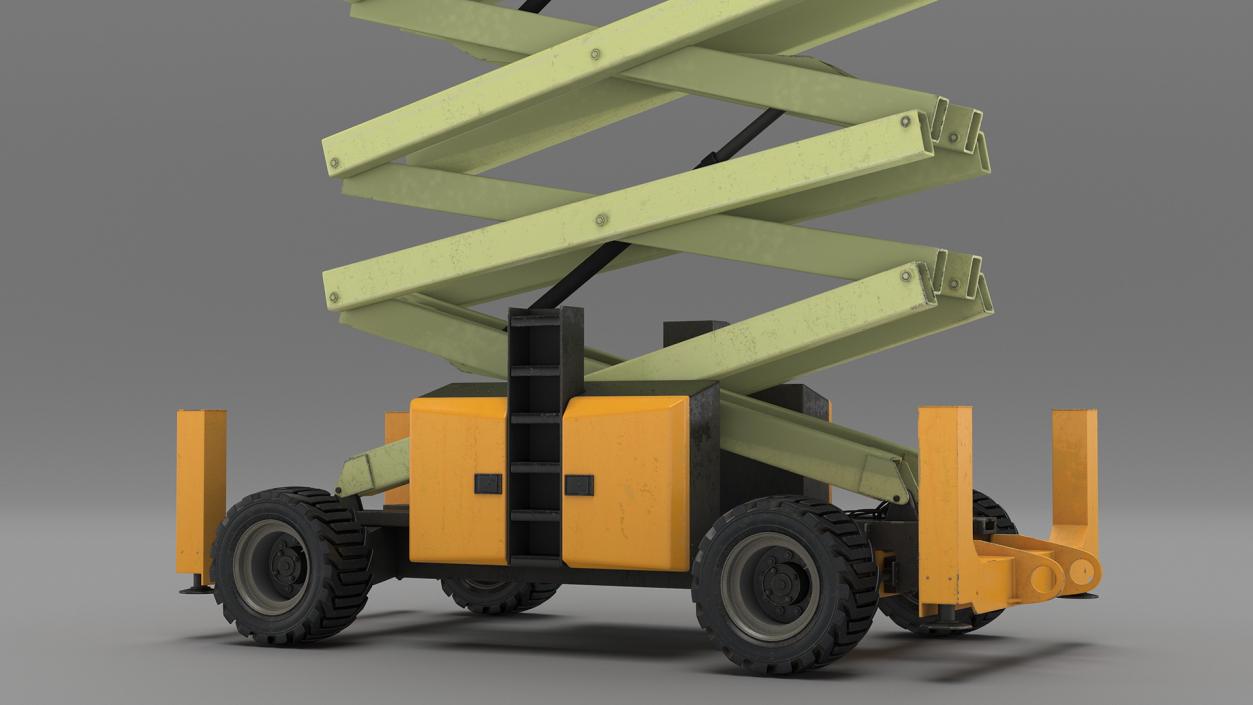 Industrial Scissor Lift Platform 3D