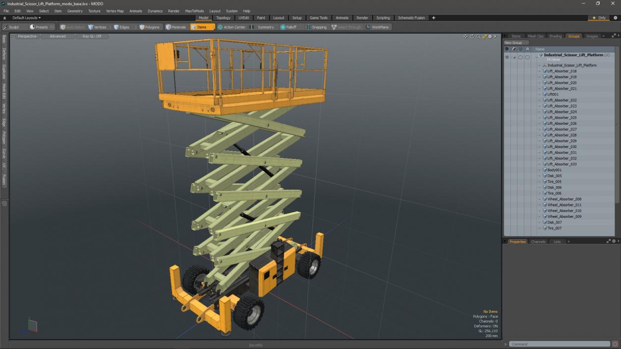 Industrial Scissor Lift Platform 3D