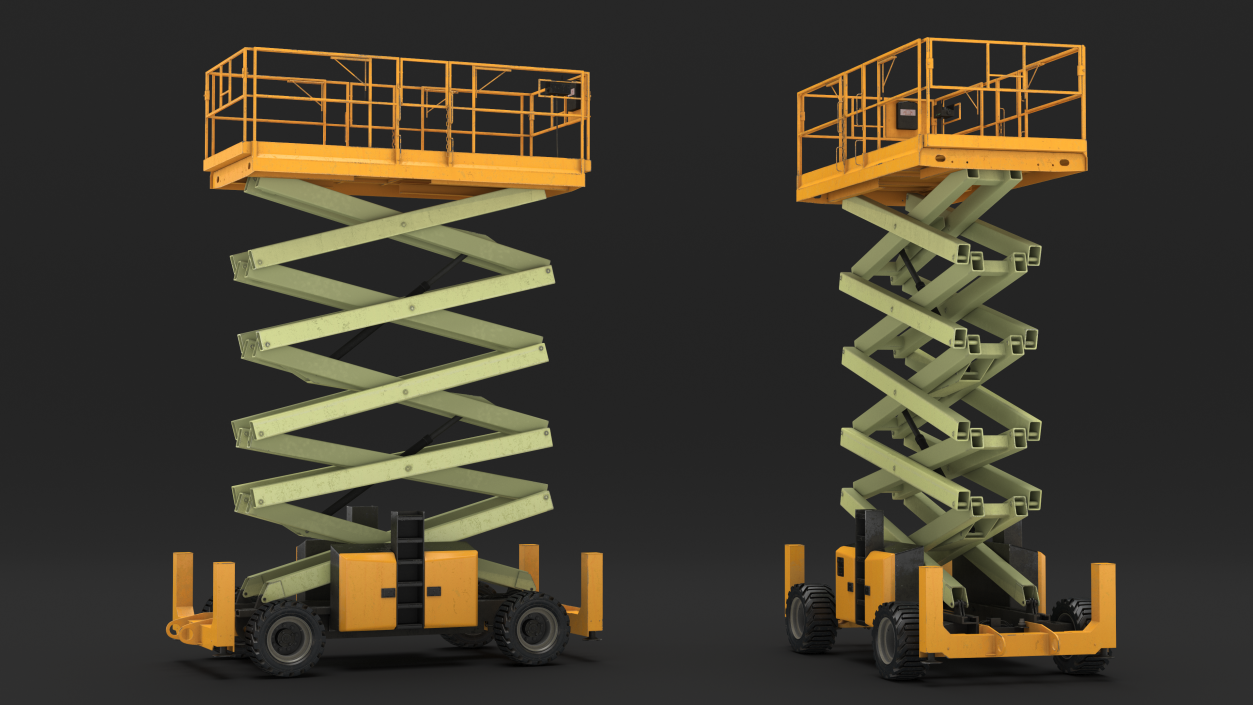 Industrial Scissor Lift Platform 3D