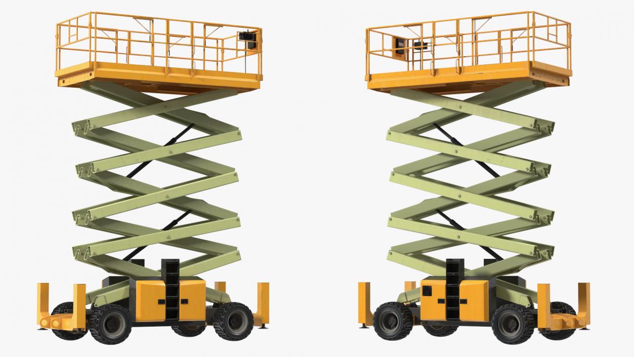 Industrial Scissor Lift Platform 3D