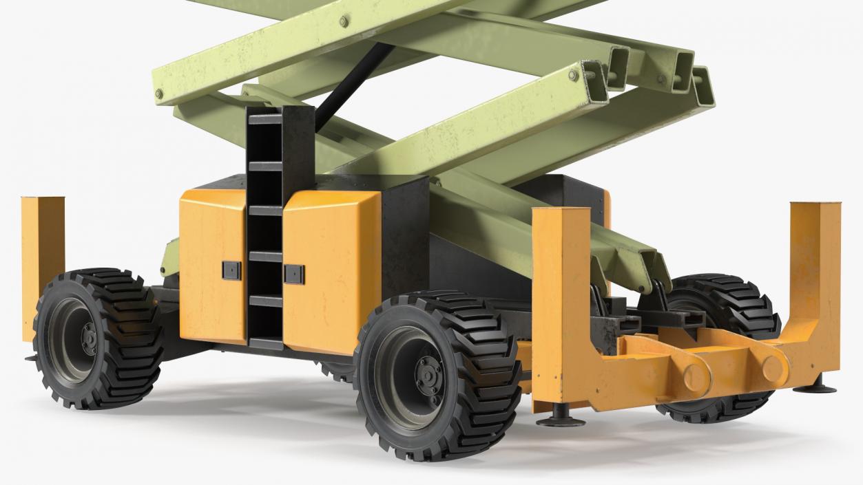 Industrial Scissor Lift Platform 3D