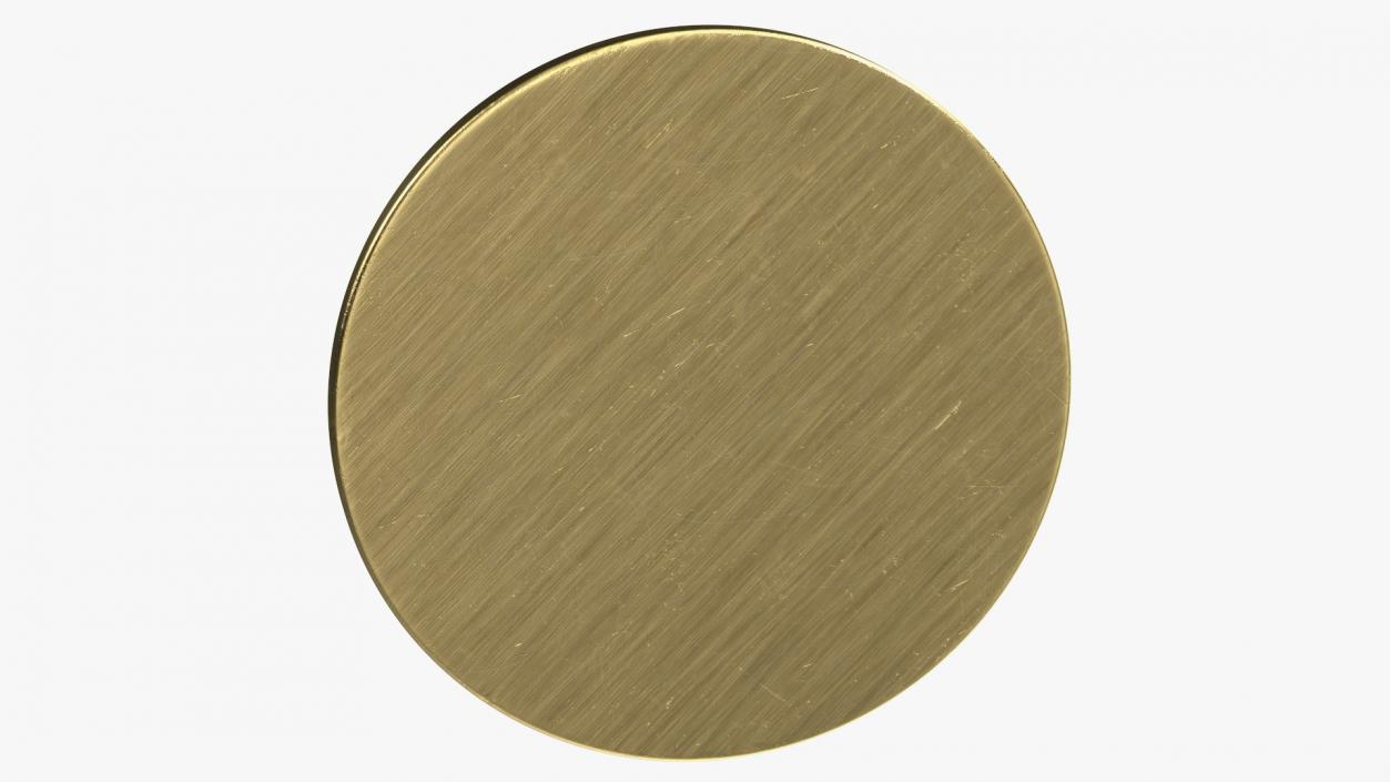 3D model Round Brass Door Buzzer Button Gold