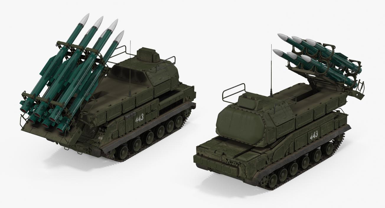 Military Rocket Launcher Vehicles Collection 3D model