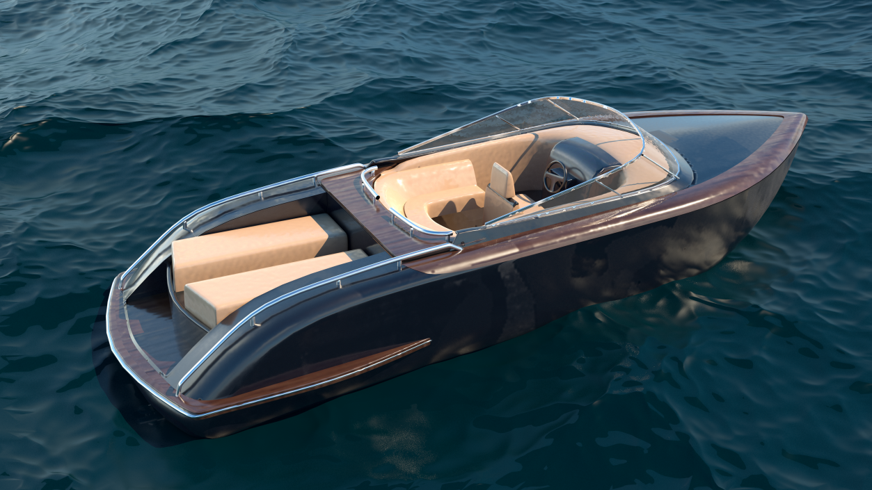 3D model Small Motorboat