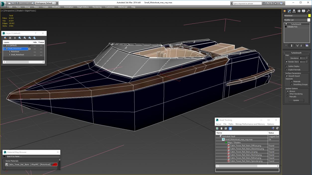 3D model Small Motorboat