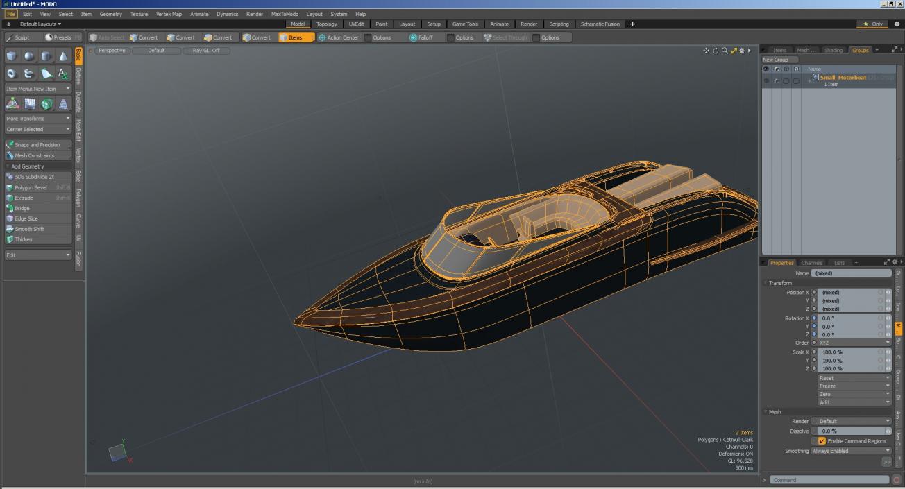 3D model Small Motorboat