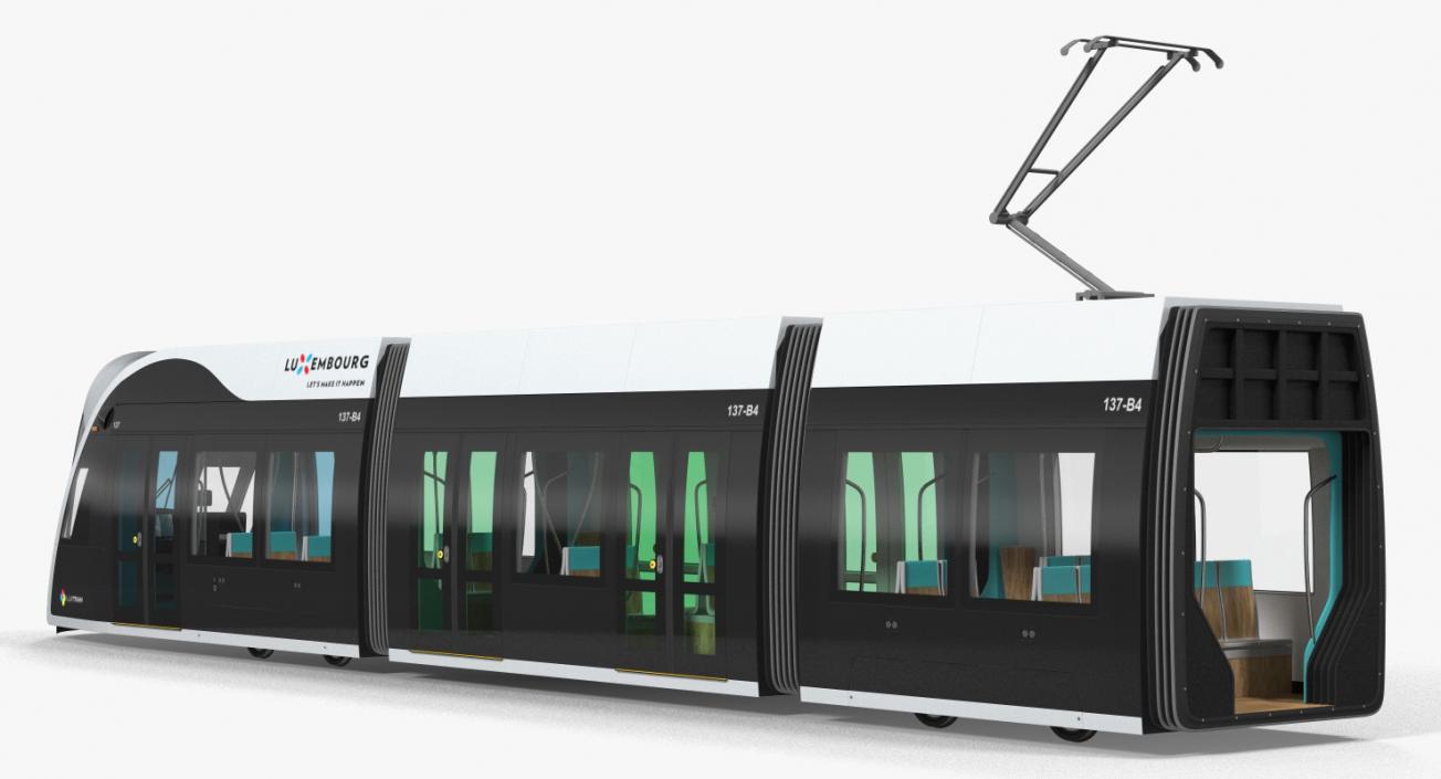 3D Luxembourg Tram Urbos