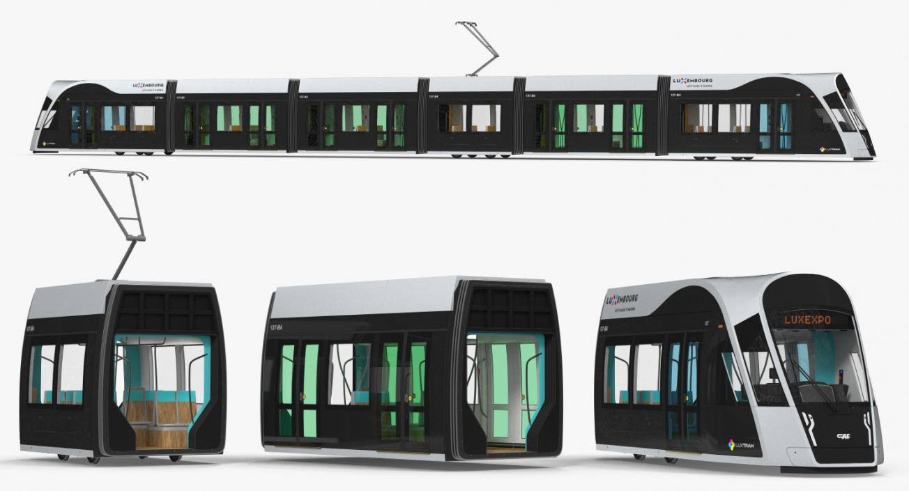 3D Luxembourg Tram Urbos