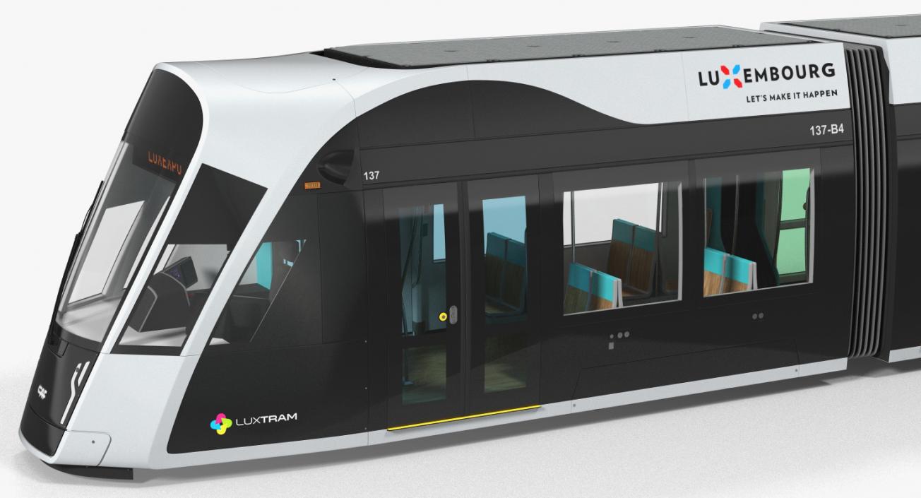 3D Luxembourg Tram Urbos