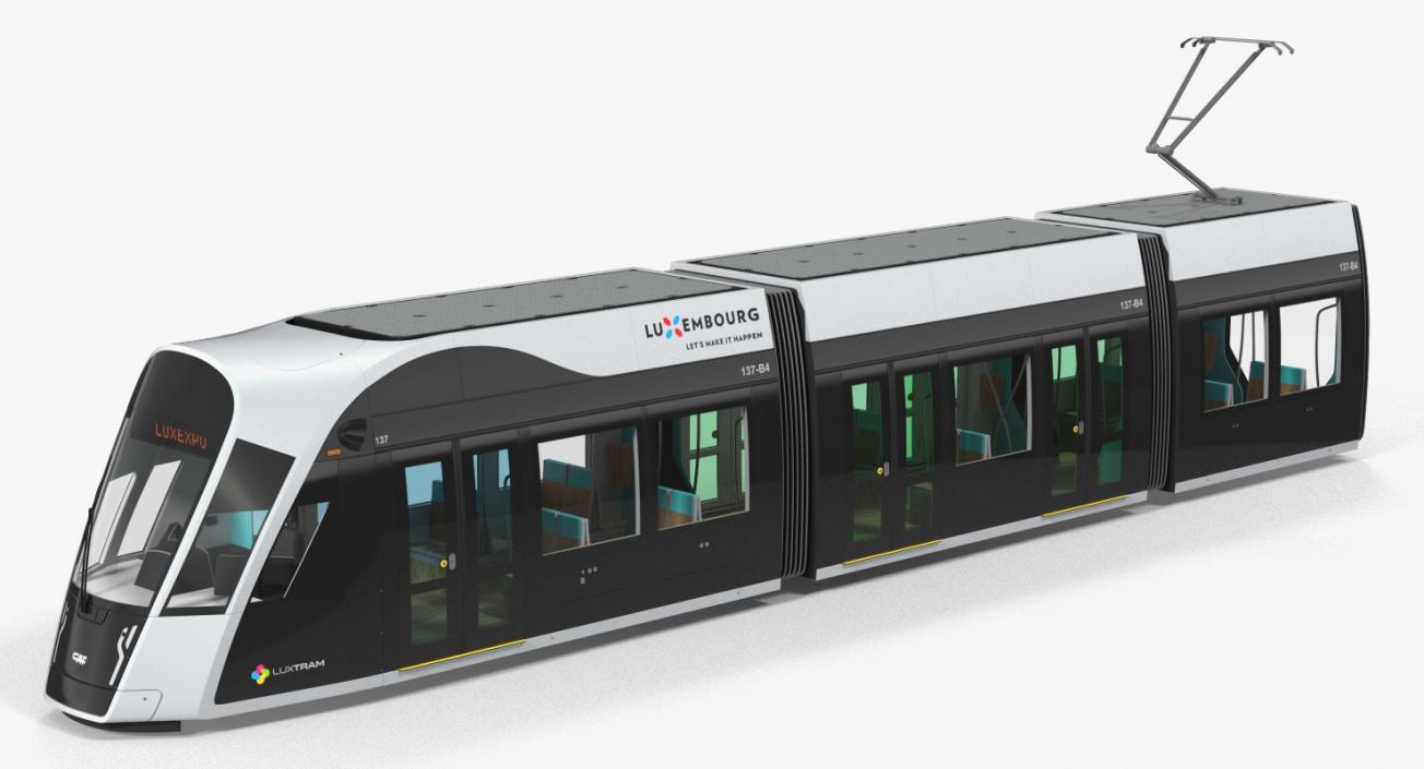 3D Luxembourg Tram Urbos