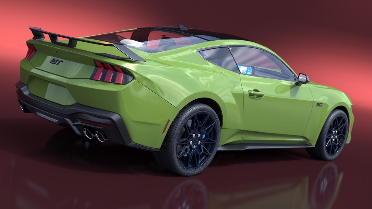 3D model Ford Mustang 2024 Green 2