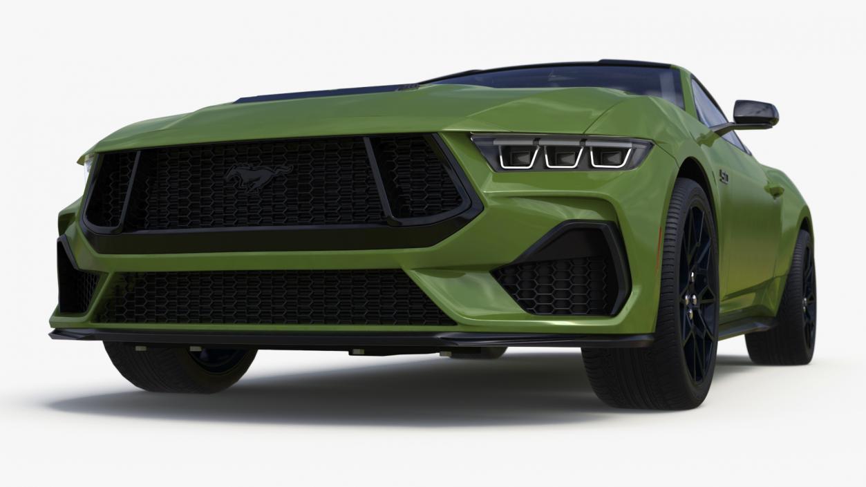 3D model Ford Mustang 2024 Green 2