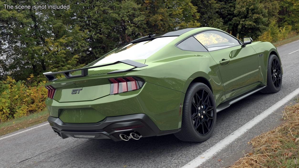 3D model Ford Mustang 2024 Green 2