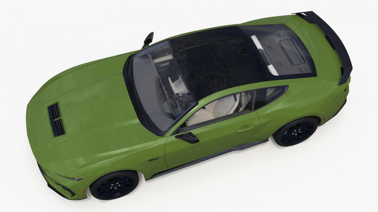 3D model Ford Mustang 2024 Green 2