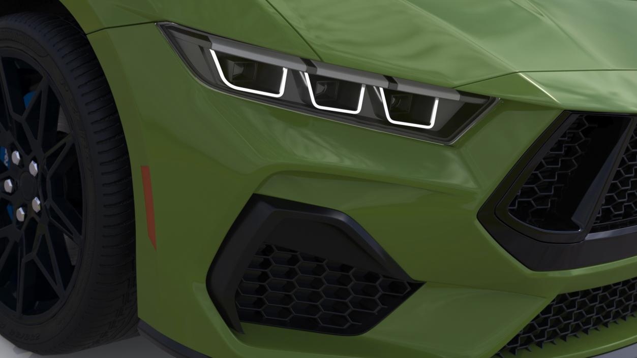 3D model Ford Mustang 2024 Green 2