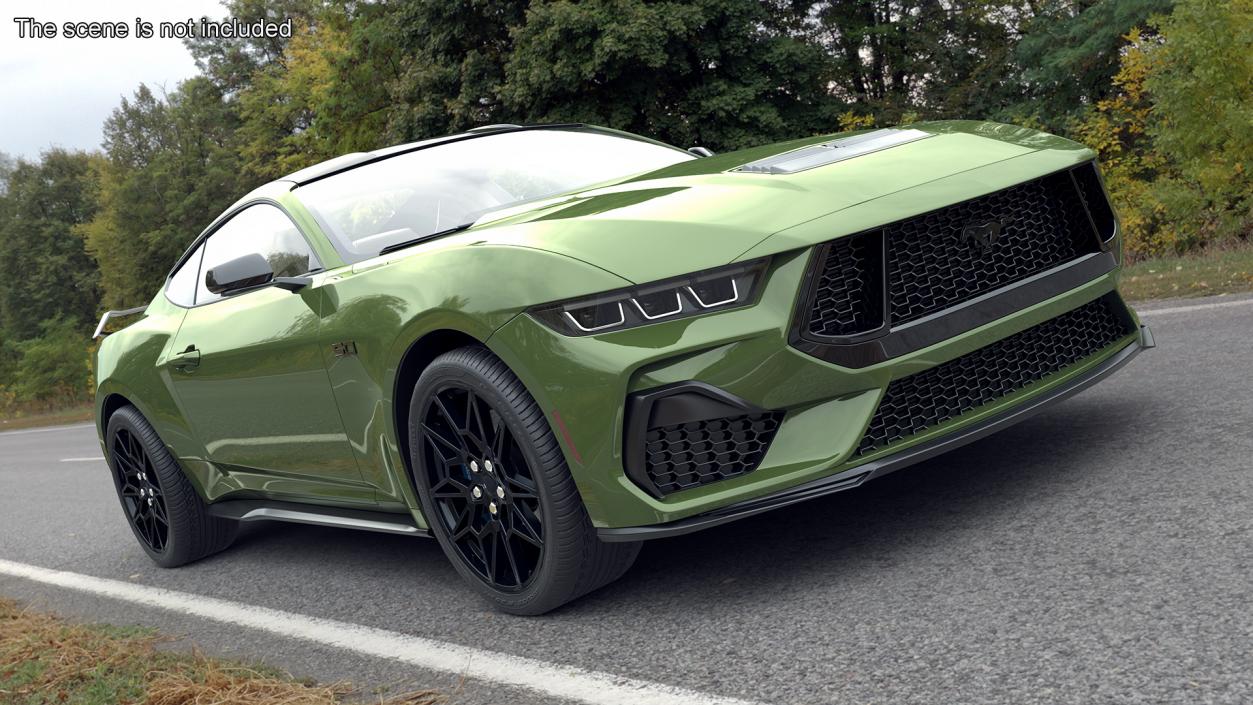 3D model Ford Mustang 2024 Green 2