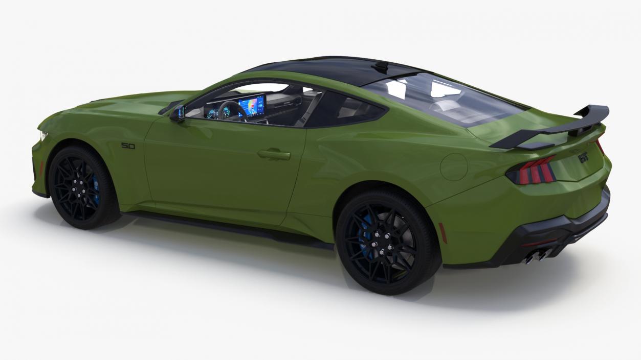 3D model Ford Mustang 2024 Green 2