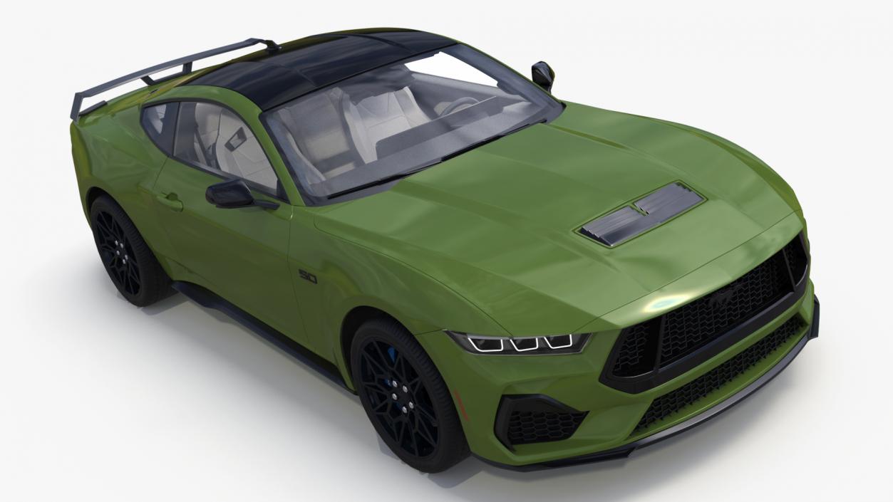 3D model Ford Mustang 2024 Green 2