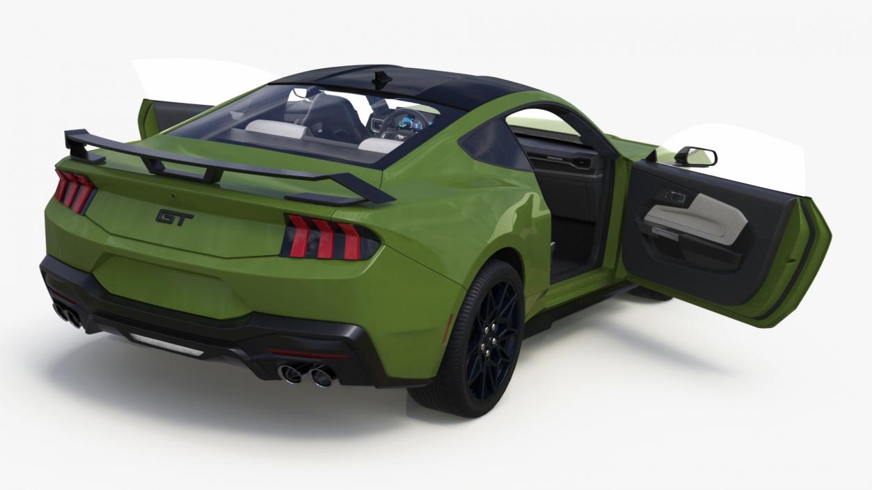 3D model Ford Mustang 2024 Green 2