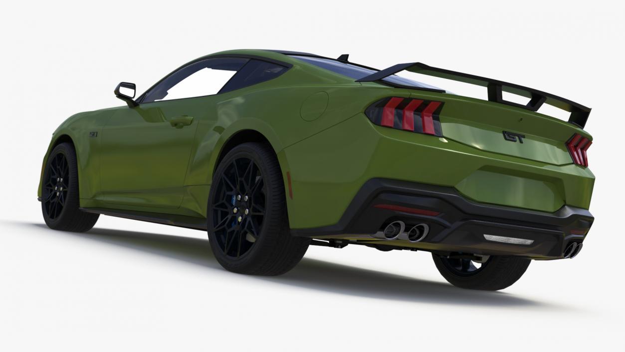 3D model Ford Mustang 2024 Green 2