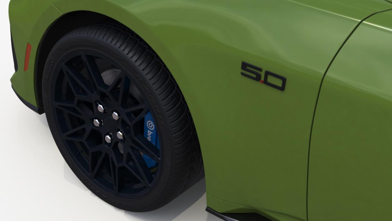 3D model Ford Mustang 2024 Green 2