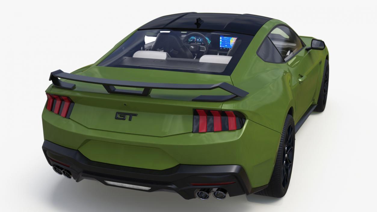 3D model Ford Mustang 2024 Green 2