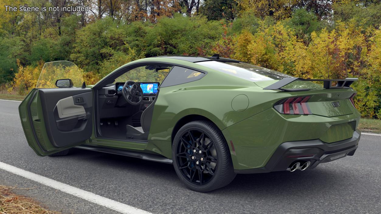 3D model Ford Mustang 2024 Green 2