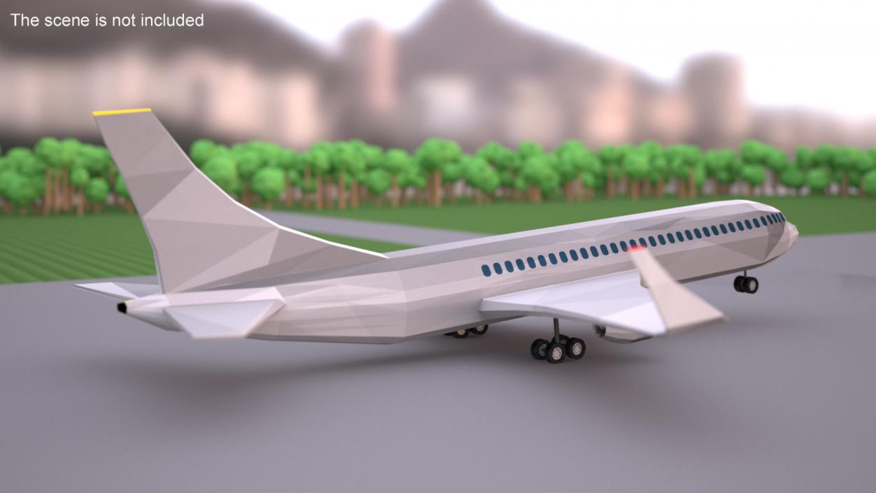 Low Poly Stylized Model Airplane 3D